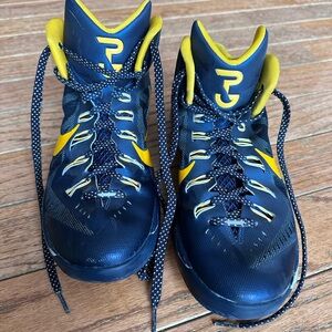 Blue and gold Nike hyperdunk 2014 Paul George